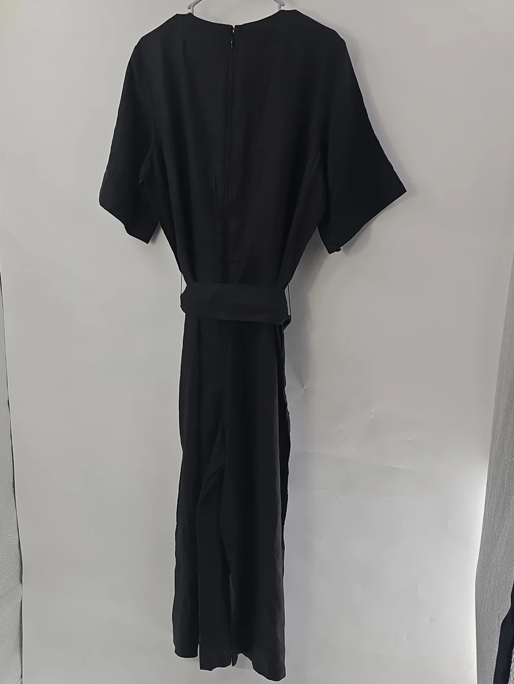 Everlane Black Linen Wide Leg Jumpsuit